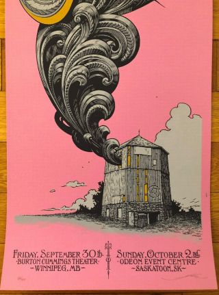 Aaron Horkey Arcade Fire Winnipeg/Saskatoon ' 05 Pink Edition Silkscreen Poster 3