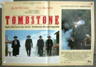 Qs50 Tombstone Kurt Russll Val Kilmer 6 Orig Italian Poster