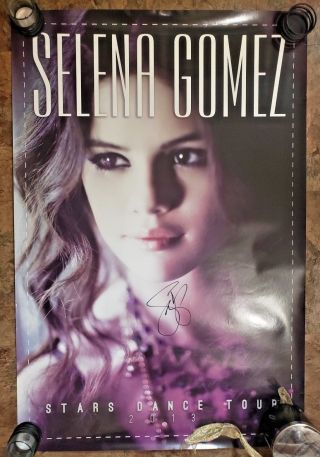 Selena Gomez Stars Dance Tour Signed Autographed Poster24 X 36vip Meet And Greet