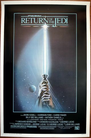 Us 1 - Sheet - Rolled Star Wars Return Of The Jedi 1983 Movie Poster George Lucas