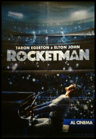 Rocketman Movie Poster 39x55 " 2sh Italian Elton John Egerton Fletcher