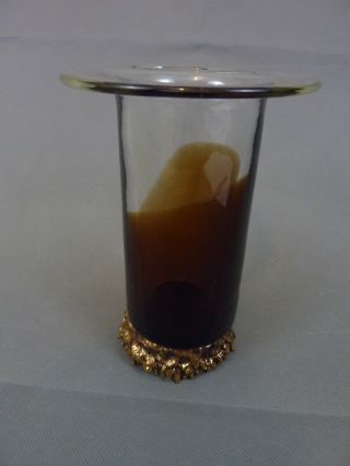 Glass Vase with Bronze by Pentti Sarpaneva for Oy Kumela & Turun Hopea Finland 5
