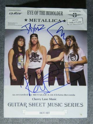 Metallica - Signed Sheet Music 