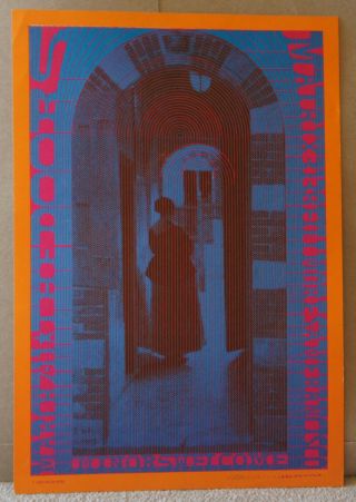 The Doors Neon Rose 10 - 2 Signed By Moscoso Fillmore Family Dog Era Poster