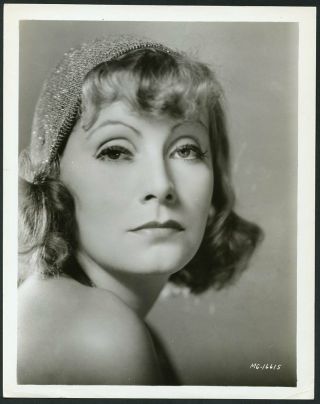 Greta Garbo Vintage 1933 Mgm Portrait Photo