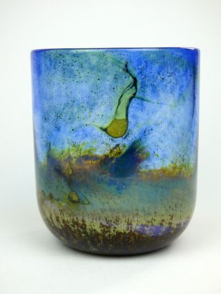 Isle Of Wight Studio Glass Aurene Bell Vase Michael Harris 1970s