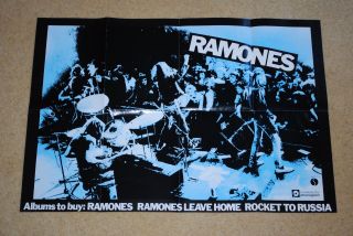 Very Rare Ramones 1977 Uk Shop Poster Promo For 