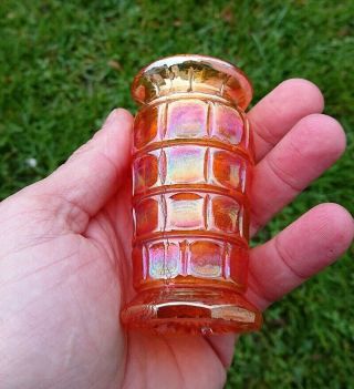 Eda Rex carnival glass spittoon Vase 4