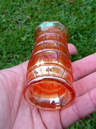 Eda Rex carnival glass spittoon Vase 6