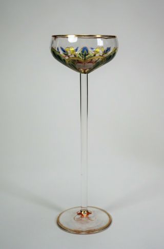 Theresienthal Meyrs Neff Art Nouveau Bohemian Enameled Art Glass Cordial - A 4