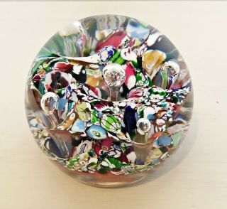 Ysart Double Harlequin paperweight Harland period,  lovely canes 7