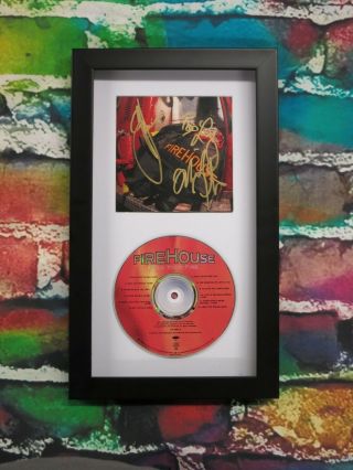 Firehouse - Snare,  Leverty,  Foster Framed Signed Cover Insert With Cd (g366)
