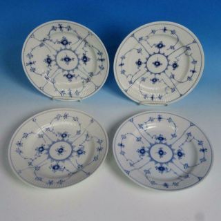 Royal Copenhagen Blue Fluted Plain - 1st Quality - 175 - 4 Dinner Plates
