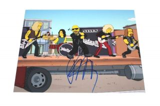 Judas Priest Singer Rob Halford Signed 11x14 Photo A W/coa The Simpsons Band