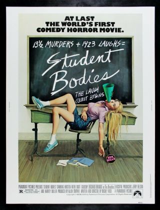 Student Bodies ✯ Cinemasterpieces 30x40 Rare Horror Movie Poster 1981