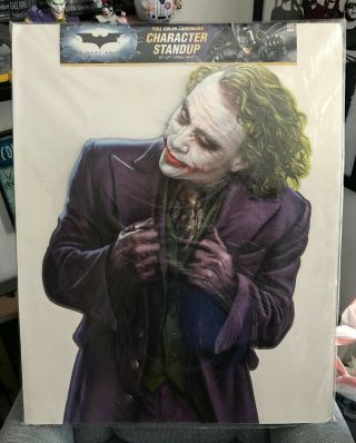 The Dark Knight Joker Standee - - Rare - Lifesize - Over 5 Feet - Heath Ledger