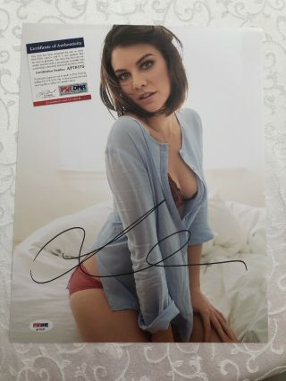 Lauren Cohan Sexy Signed Autograph 11x14 Photo The Walking Dead Psa/dna