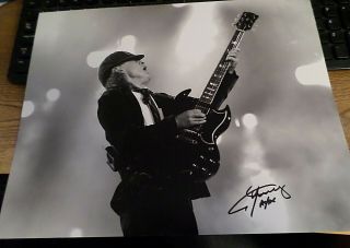 Angus Young Ac Dc Hand Signed Autographed 11x14 Photograph @mint@