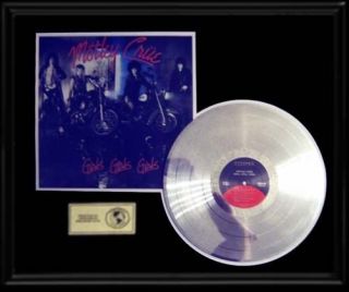 Motley Crue Girls Girls Girls Rare Gold Record Platinum Disc Lp Album Frame