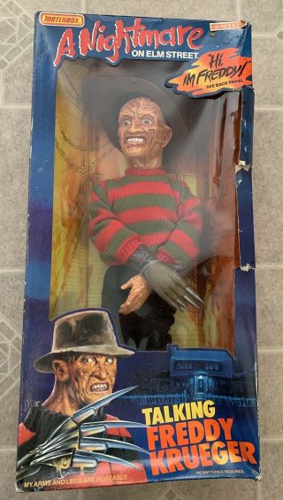 A Nightmare On Elm Street Talking Freddy Krueger Match Box 18” Doll 1989