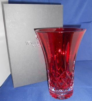 Waterford Lismore Colour Me Crimson 8 " Flared Vase -