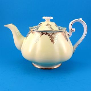 Royal Albert Yellow With Gold Lace Medium Teapot (some Gold Loss)