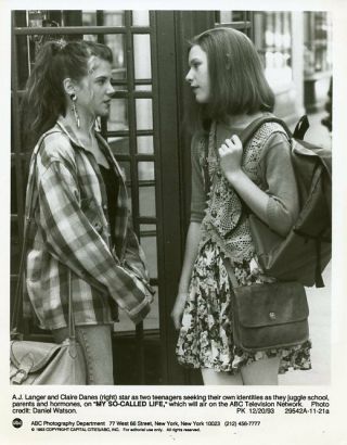 Claire Danes A.  J.  Langer My So - Called Life 1993 Abc Tv Photo