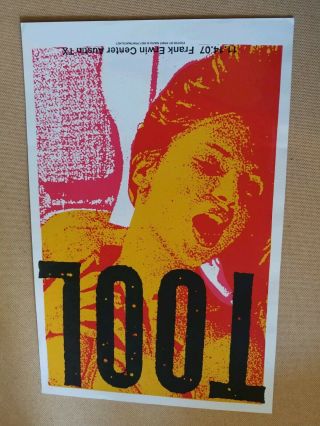Tool Austin,  Tx Print Mafia Concert Poster Print 11.  14.  2007 Thick Very Rare.