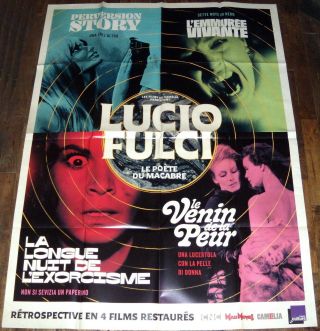 Lucio Fulci Poet Of Macabre Giallo Horror 2019 Retrospective Large French Poster