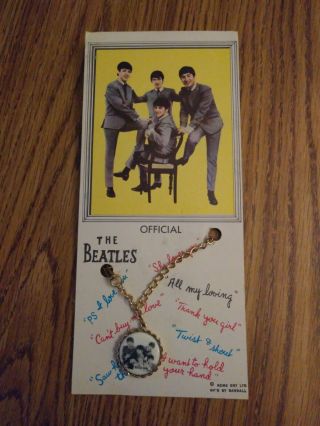 The Beatles 1964 Bracelet On Card Randall Old Store Stock Wow