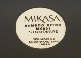 Mikasa bamboo Reeds 2 11 1/4 in Dinner Plate and 3 8 