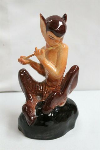 Art Deco Pacific Pan Playing The Flute Pottery Figurine Wow Ca Pottery