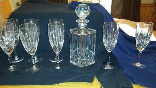 Waterford Crystal Set 8 Glasses And Decanter