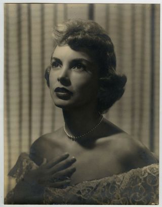 Large Vintage 1950s Elegant Hollywood Regency Glamour Photograph Janet Leigh