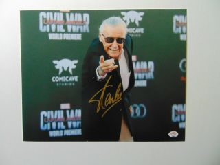 Rare " The Avengers " Stan Lee Hand Signed 10x8 Color Photo Paas