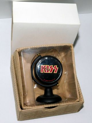 Kiss Band Reunion Tour Logo Mini Metal Swivel Desk Clock 1996
