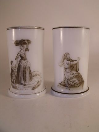 A Rare Late 19th Century Richardsons Vitrified Enamel Opaline Vases