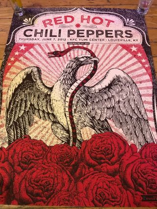 Red Hot Chili Peppers Concert Poster 2012 Og