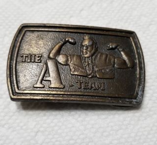 Vintage Rare 1983 The A - Team Bronze 2.  25 Inch Belt Buckle With Mr T - By Lee