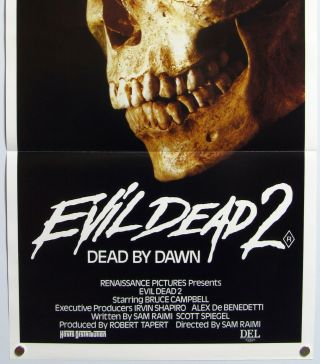 EVIL DEAD 2 DEAD BY DAWN Bruce Campbell SAM RAIMI HORROR Aus Daybill 1987 3