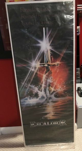 Excalibur Movie Insert Poster,  16 X 34,  Never Folded.  1981