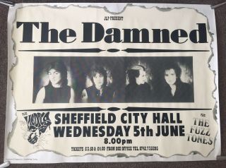 The Damned Concert Poster Punk Clash Ramones Sex Pistols
