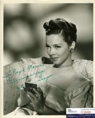 Kathryn Grayson Jsa Vintage Hand Signed 8x10 Photo Authentic Autograph