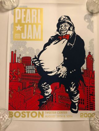 Pearl Jam Boston 2000 Ames Bros Poster 2