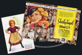 1936 Shirley Temple In Dimples Four Page Special Trade Ad Motion Picture Herald
