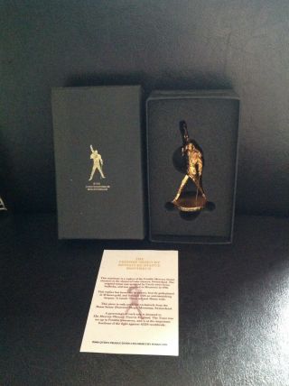 Freddie Mercury Queen Rare 2005 Montreux Miniature Gold Plated Statue.