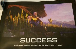 Avengers Infinity War Sdcc 2018 Thanos Success Exclusive Marvel Studios Poster