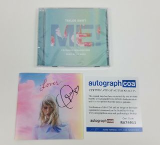 Taylor Swift Autographed Signed Cd Cover Lover Me Single Acoa