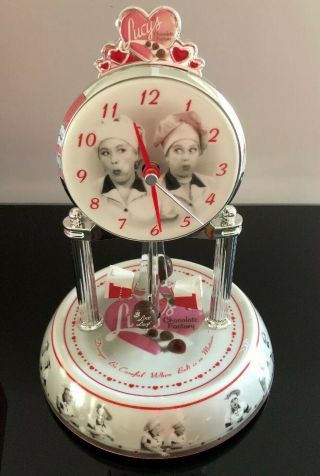 I Love Lucy Dome Mantel Chocolate Factory Anniversary Clock - Lucy & Ethel 9 