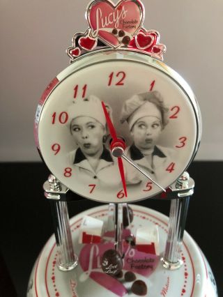 I Love Lucy Dome Mantel Chocolate Factory Anniversary Clock - Lucy & Ethel 9 